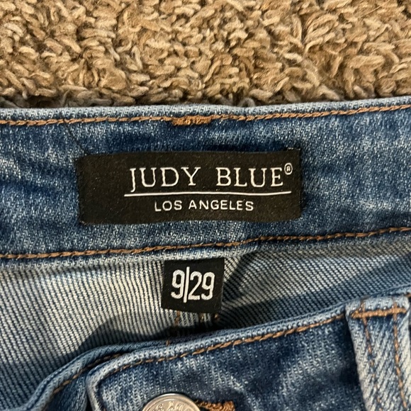 Judy Blue Women's Wide Leg Cargo Jeans - Classic Blue - Picture 5 of 10